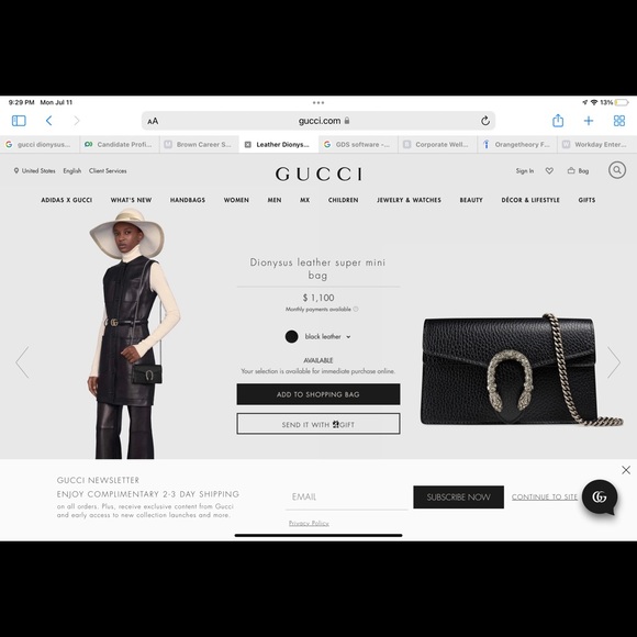 Gucci Mini Dionysus Bag - Picture 1 of 6